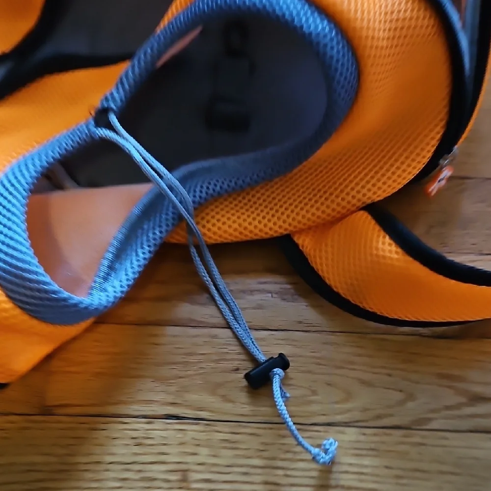 Orange and Gray Backpack Pet Carrier